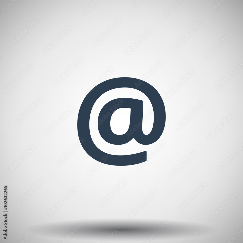 Flat black E-Mail icon Flat black E-Mail icon