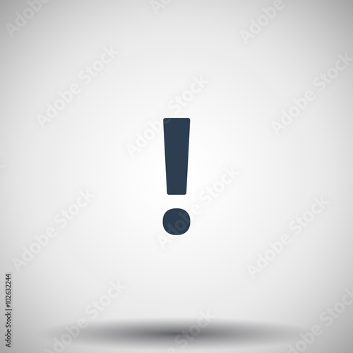 Wallpaper Mural Flat black Exclamation Mark icon Torontodigital.ca