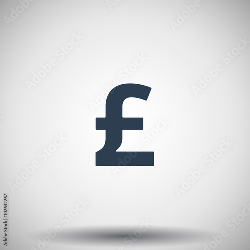 Flat black Pound icon