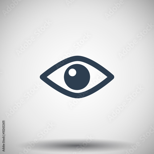 Flat black Eye icon