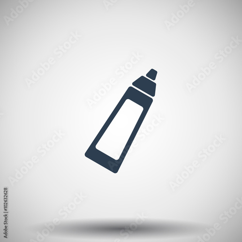 Flat black Baby Bottle icon