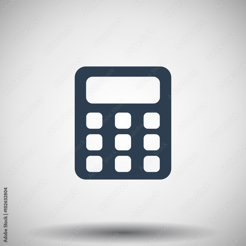 Flat black Calculator icon Flat black Calculator icon