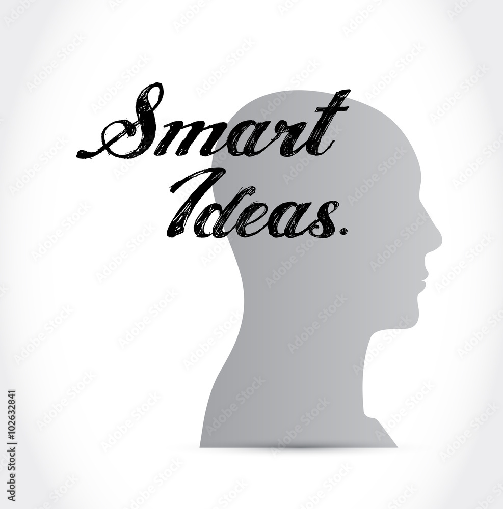 smart ideas people head sign concept