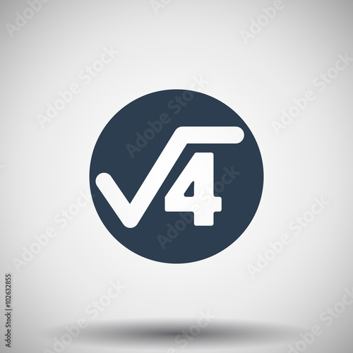 Flat black Square Root icon