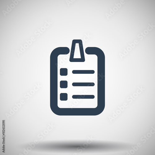 Flat black Checklist icon