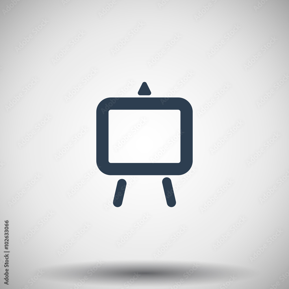 Flat black Easel icon Flat black Easel icon