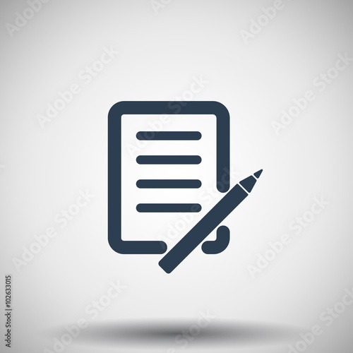 Flat black Pen And Paper icon