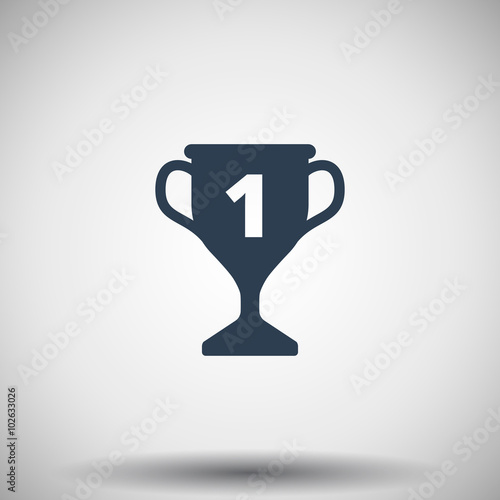 Flat black Trophy icon