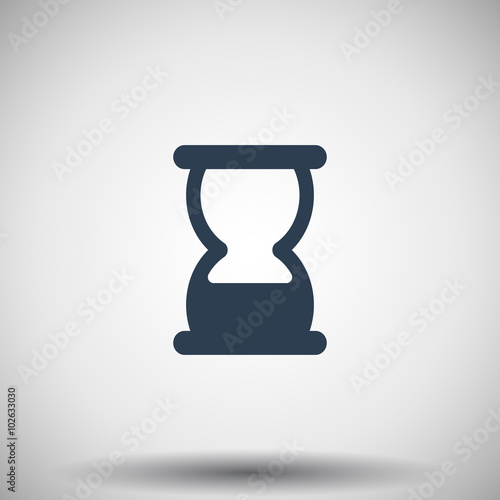 Flat black Hourglass icon