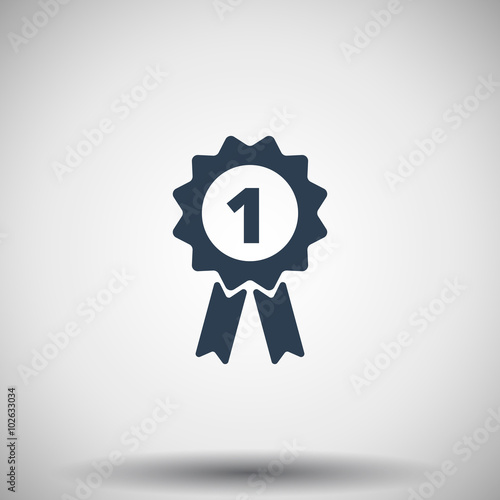 Flat black Prize Ribbon icon