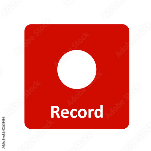 Record icon for web and mobile