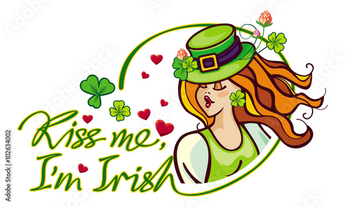 Kiss me I'm irish - St. Patrick's Day greeting card