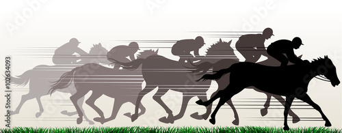 horse racing silhouette