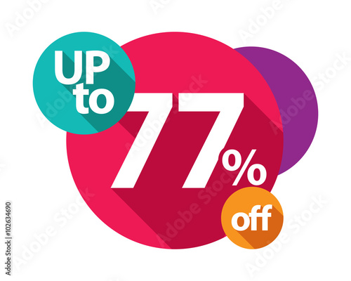 up to 77% discount logo colorful circles