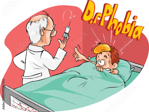 Vector illustration of a Doctor giving an injection