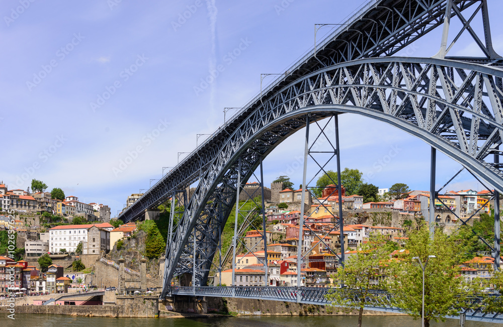Bridge Dom Louis over the river Douro. Porto, Portugal
