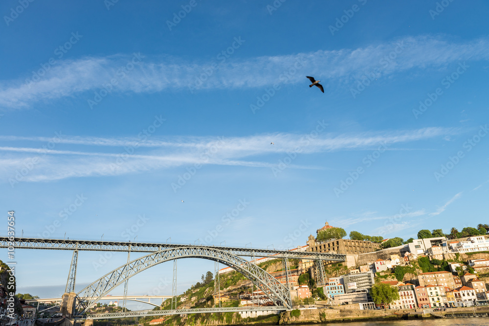 View of Porto Ribeira and Douro river in Porto, Portugal View of Porto Ribeira and Douro river in Porto, Portugal