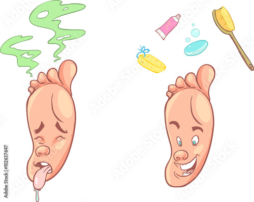 white background vector illustration of a feet health