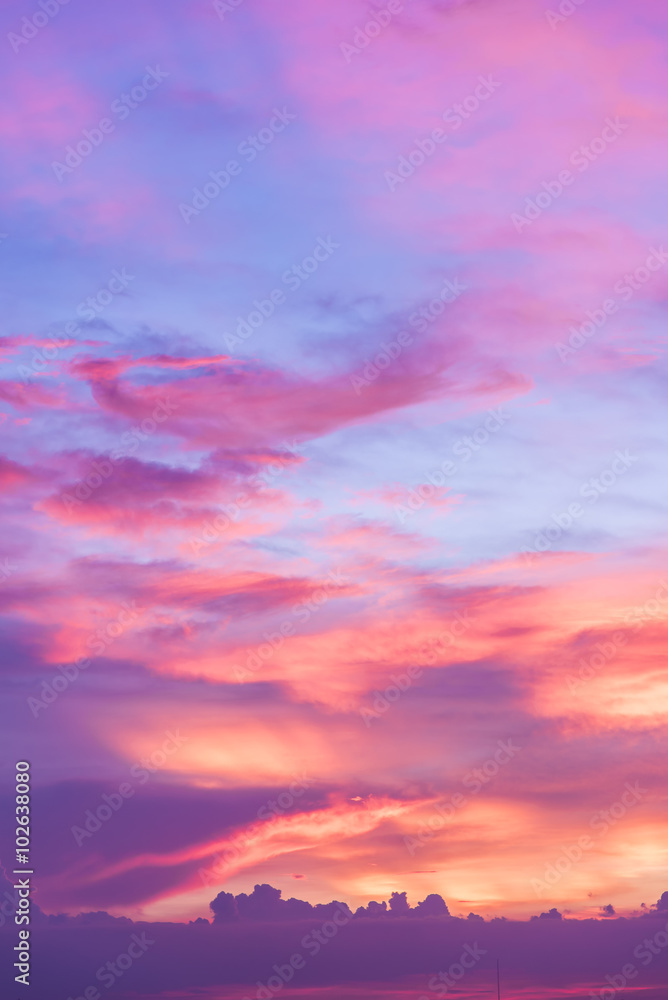 Fototapeta premium Sweet pink pastel sunset