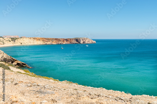 Coastline and beach in Sagres, Algarve, Portugal