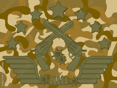 Military Logo Pistol Shooter