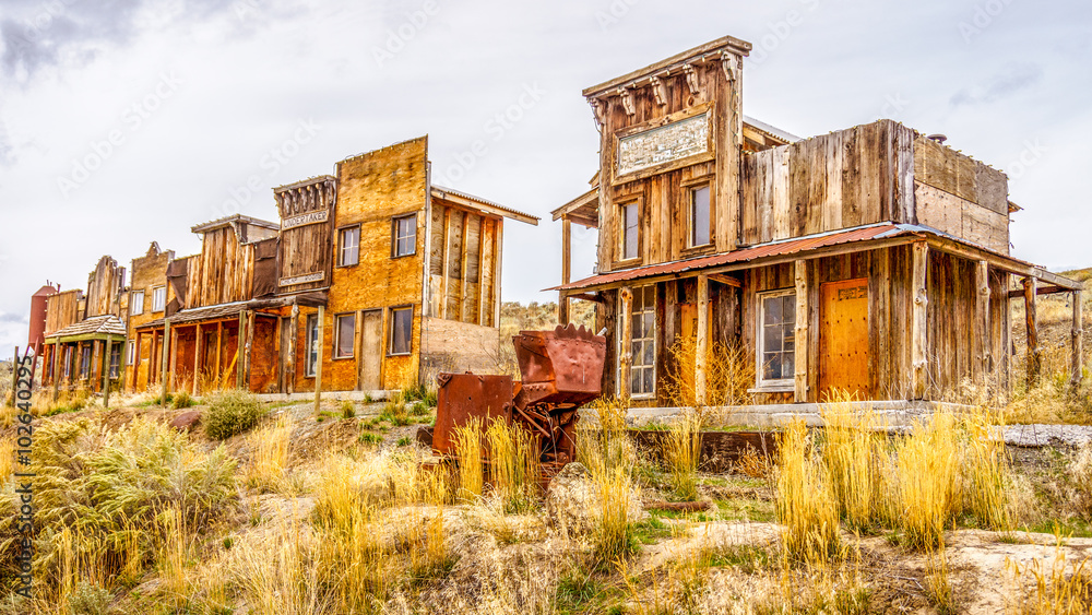 Remnants of an Old Western Ghost Town in the interior of British Columbia