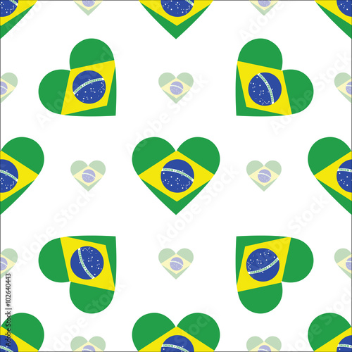 Brazil flag heart seamless pattern. Patriotic Brazil flag backgr Free Download Brazil flag heart seamless pattern. Patriotic Brazil flag backgr - GFXLoad