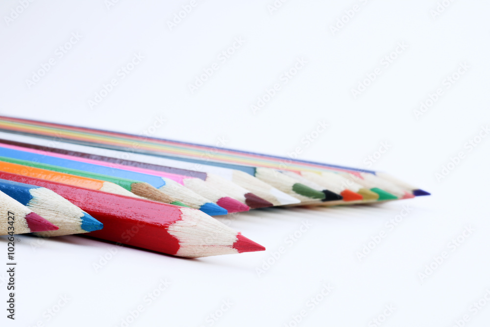 selective pencil color on white background selective pencil color on white background