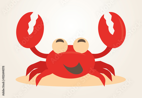 roter Krebs Crab Vektor 