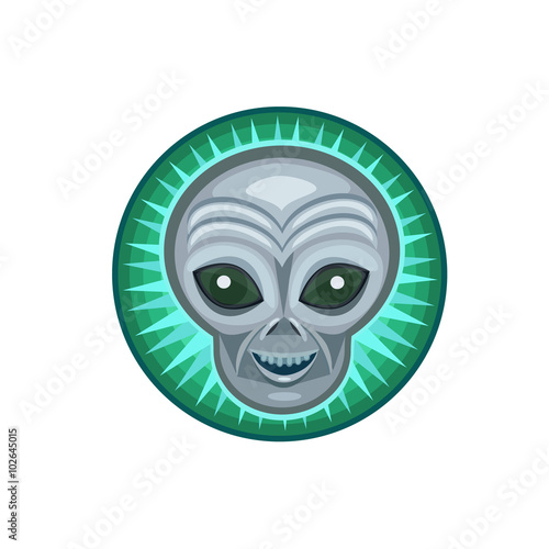 Icon alien grey/ Icon alien grey for fans of UFOs and alien beings, icon and website 