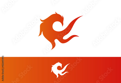 Eagle fire logo vector