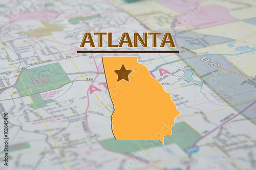 Map of Atlanta georgia