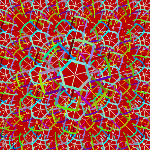 abstract backround, 3d rendered elements are forming a design with repeating ornaments