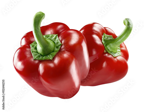 Fotografia Red sweet pepper isolated on white background