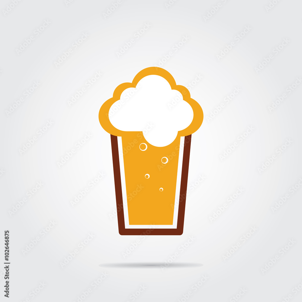 Glass of beer.Brewery Vector illustration. Draft beer. Glass of beer.Brewery Vector illustration. Draft beer.