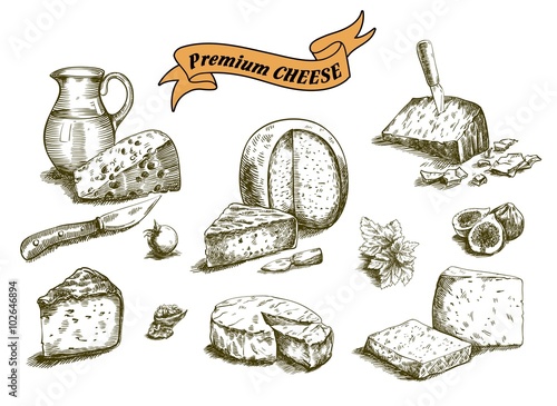 natural cheese sketches
