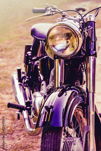 vintage classic motorcycle - stock image