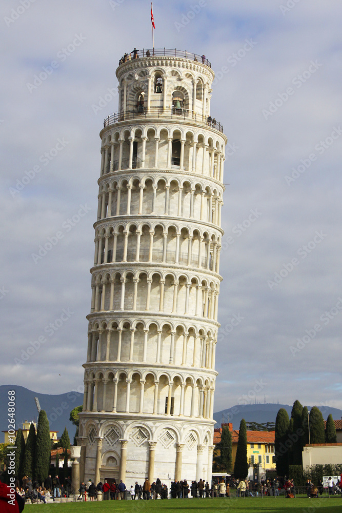 famous Leaning Tower of Pisa, Italy