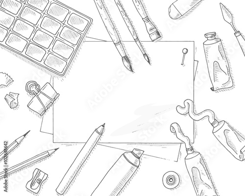 Art tools mockup