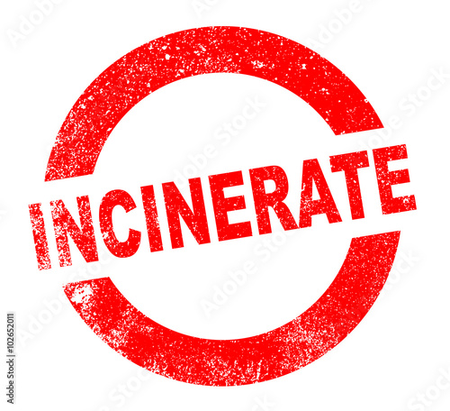 Incinerate Rubber Stamp