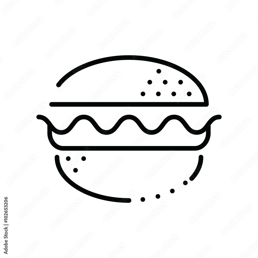 Burger icon line icon Burger icon line icon