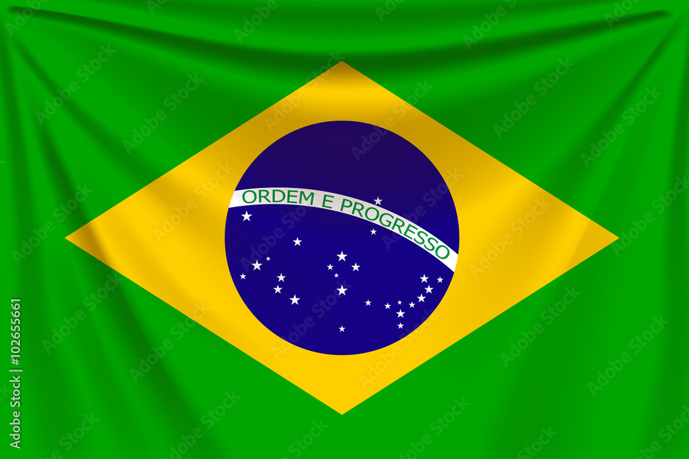 Fototapeta premium back flag brazil