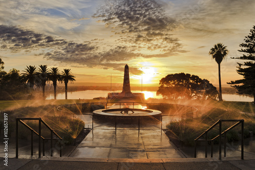 Perth Monument Kings Park Sunrise