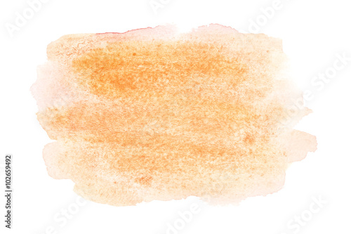 Orange watercolor stain