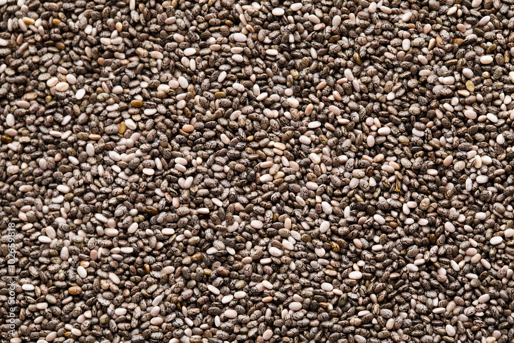Chia seeds on the background. Chia seeds on the background.