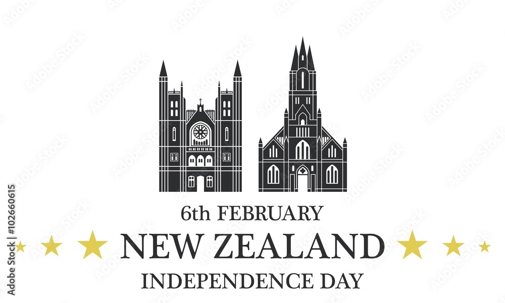 Fototapeta premium Independence Day. New Zealand