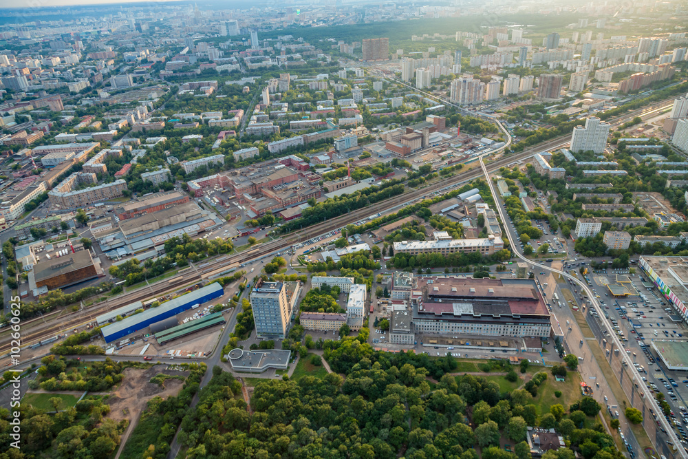 Birdseye view of Moscow