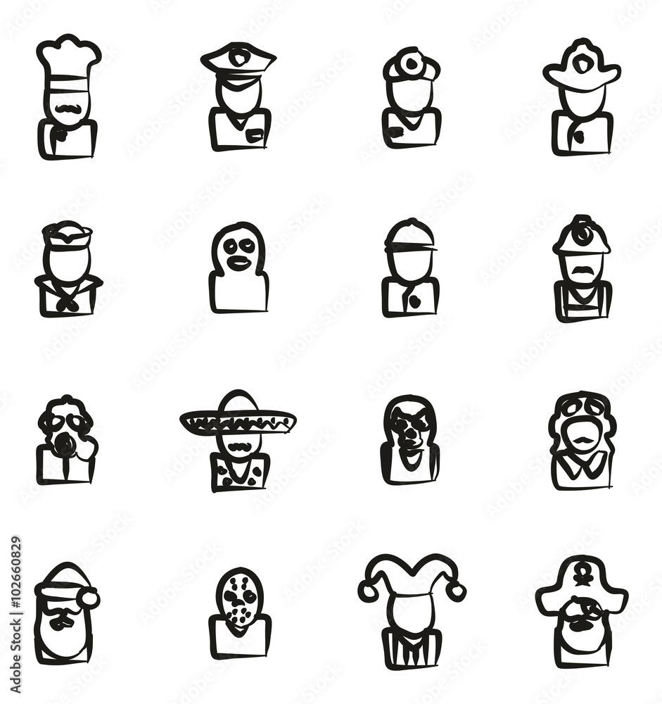 Avatar Icons Set 1 Freehand Avatar Icons Set 1 Freehand
