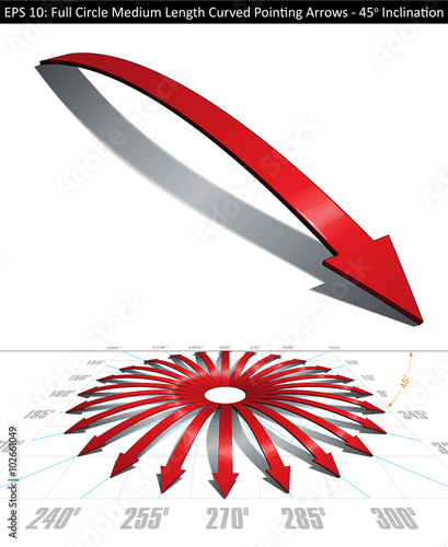 Full Circle Medium Length Curved Pointing Arrows Set - 45 Degree Free Download Full Circle Medium Length Curved Pointing Arrows Set - 45 Degree - GFXLoad
