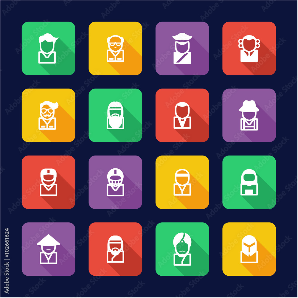 Avatar Icons Set 3 Flat Design Avatar Icons Set 3 Flat Design